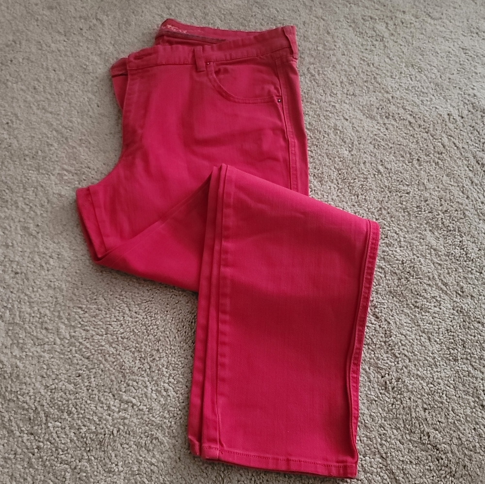 Old Navy Women's ♥️ Red Stretch Jeans the Sweetheart fit-size 16